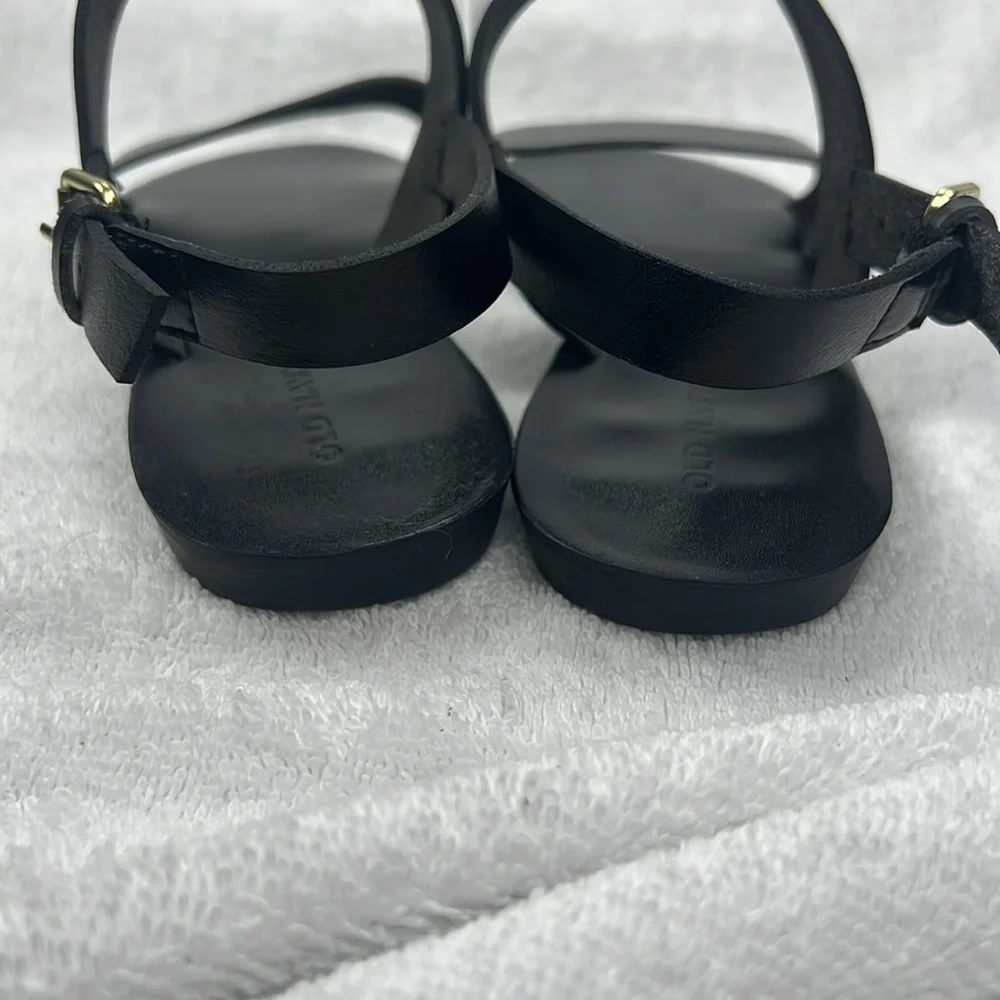 Old Navy ,Black Leather Women's Sandals - Picture 3 of 4